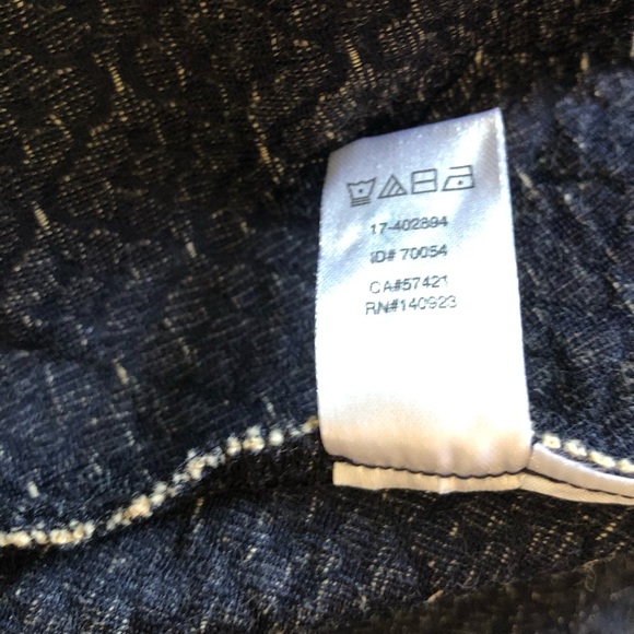 Ann Taylor Loft navy/tan fit and flair drop waist short sleeve dress size 6 - Picture 12 of 14